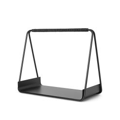 Ferm Living Paniers Et Petits Rangements | Panier A Buches Port Metal Noir / L 50 Cm - Ferm Living