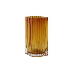 AYTM Vases | Vase Folium Small Verre Orange / L 12,6 X H 20 Cm - Aytm