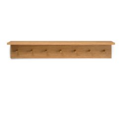 Ferm Living Portemanteaux Et Pateres | Portemanteau Mural Place Large Bois Naturel / Etagere - L 105 Cm - Ferm Living