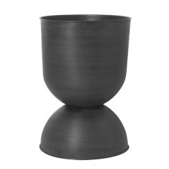 Ferm Living Pots Et Plantes | Pot De Fleurs Hourglass Large Metal Noir / O 50 X H 73 Cm - Ferm Living