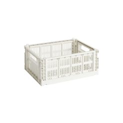 Hay Paniers Et Petits Rangements | Panier Colour Crate Plastique Blanc Medium / 26,5 X 34,5 Cm - Recycle - Hay