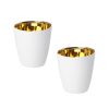 TsÉ-TsÉ Tasses Et Mugs | Tasse Assoiffes Ceramique Blanc Or / Lot De 2 - Tse-Tse