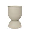 Ferm Living Pots Et Plantes | Pot De Fleurs Hourglass Medium Metal Beige / O 40 X H 59 Cm - Ferm Living