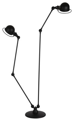 JieldÉ Lampadaires | Liseuse Loft Metal Ceramique /Double - 2 Bras Articules - H Max 160 Cm / 120 Cm - Jielde