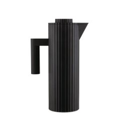 Alessi Gourdes Et Thermos | Pichet Isotherme Plisse Plastique Noir / 1 L - Resine Thermoplastique - Alessi