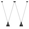 DCW Éditions Suspensions | Suspension Acrobate N°324 Metal Noir / Lampe Gras - 2 Abat-Jours Ronds - Dcw Editions