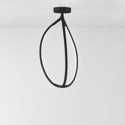 Artemide Plafonniers | Plafonnier Arrival Led Metal Noir / Small - H 66 Cm / Bluetooth - Artemide