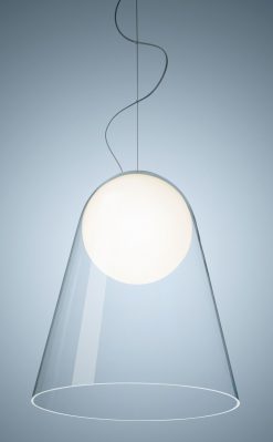 Foscarini Suspensions | Suspension Satellight Verre Blanc Transparent Led / Souffle Bouche - Foscarini