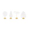 Alessi Accessoires Cuisine | Marque-Place Barkplace Tree Metal / Set De 4 Sapins En Acier - H 4 Cm - Alessi