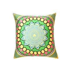 POPUS EDITIONS Coussins | Coussin Latice Tissu Jaune / 45 X 45 Cm - Satin - Popus Editions