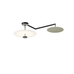 Vibia Plafonniers | Plafonnier Flat Led Metal Blanc Vert / 106 X 90 Cm - 3 Disques - Vibia