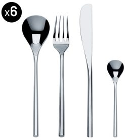 Alessi Couverts | Menagere Mu Metal / Coffret 24 Couverts - Alessi