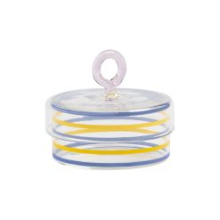 & klevering Boites Et Conservation | Boite Stripy Verre Multicolore / O 10 X H 10 Cm - & Klevering