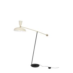 SAMMODE STUDIO Lampadaires | Lampadaire G1 Metal Beige / Reedition 1951, Pierre Guariche / H 120 Cm - Sammode Studio