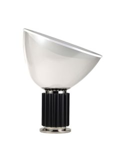 Flos Led | Lampe De Table Taccia Led Small Verre Noir / H 48 Cm - Castiglioni, 1962 - Flos