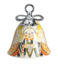 Alessi Decorations De Noel | Boule De Noel Holy Family Ceramique / Cloche L'Ange - Peint Main - Alessi