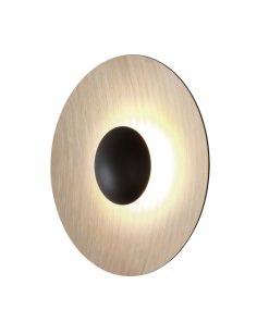 Marset Led | Applique Ginger Medium Noir Bois Naturel / Led - O 42 Cm - Marset