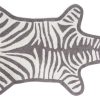 Jonathan Adler Linge De Bain | Tapis De Bain Zebra Tissu Blanc Gris / Reversible - 112 X 79 Cm - Jonathan Adler