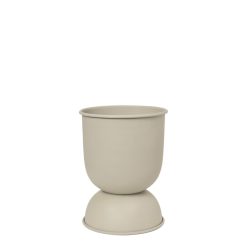 Ferm Living Pots Et Plantes | Pot De Fleurs Hourglass Extra Small Metal Beige / O 21 X H 30 Cm - Ferm Living