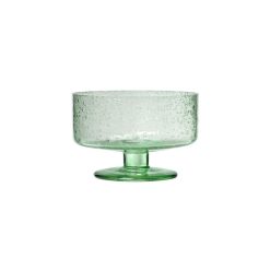 Ferm Living Saladiers, Coupes Et Bols | Coupe A Dessert Oli Verre Vert / Verre Recycle Souffle Bouche - Ferm Living