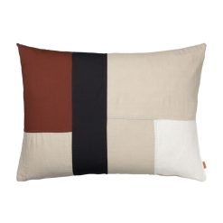 Ferm Living Linge De Bain | Coussin Part Large Tissu Multicolore / 80 X 60 Cm - Lin & Coton Organique - Ferm Living