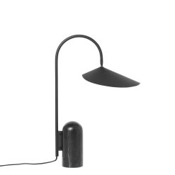 Ferm Living Lampes De Table | Lampe De Table Arum Metal Pierre Noir / Marbre - Orientable - Ferm Living