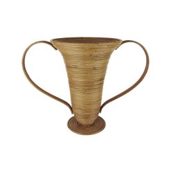 Ferm Living Vases | Vase Amphora Large Fibre Vegetale Marron / Rotin - H 41 Cm - Ferm Living