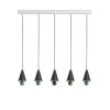 Petite Friture Suspensions | Suspension Cherry Line Metal Noir / Led - L 90 Cm / 5 Abat-Jours Xs - Petite Friture