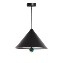 Petite Friture Suspensions | Suspension Cherry Large Metal Noir / Led - O 50 X H 38 Cm - Petite Friture