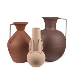 Pols Potten Vases | Vase Roman Metal Marron / Set De 3 - Usage Decoratif Seulement - Pols Potten