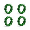 & klevering Accessoires Cuisine | Rond De Serviette Braid Plastique Vert / Set De 4 - Polyresine - & Klevering