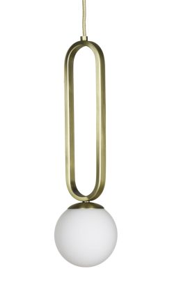 ENOstudio Suspensions | Suspension Cime Small Metal Verre Blanc Or / O 12 X H 42 Cm - Enostudio