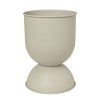 Ferm Living Pots Et Plantes | Pot De Fleurs Hourglass Large Metal Beige / O 50 X H 73 Cm - Ferm Living