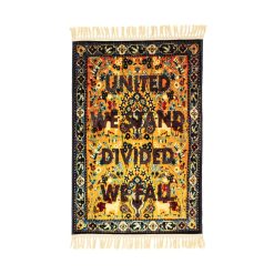 Seletti Deco Textile | Tapis Burnt - United Tissu / 80 X 120 Cm - Inscription Obtenue Par Combustion - Seletti