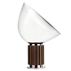 Flos Lampes De Table | Lampe De Table Taccia Led Verre Marron / H 64,5 Cm - Castiglioni, 1962 - Flos