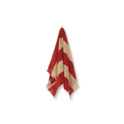 Ferm Living Linge De Bain | Serviette De Toilette Alee Tissu Rouge Marron / 50 X 100 Cm - Ferm Living