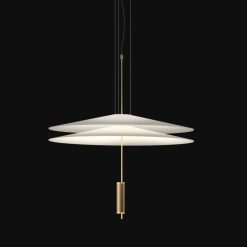 Vibia Suspensions | Suspension Flamingo Plastique Blanc Led / O 70 Cm - Vibia