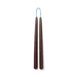 Ferm Living Bougeoirs, Photophores | Bougie Longue Dipped Cire Marron / Set De 2 - H 30 Cm - Ferm Living