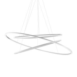 Nemo Suspensions | Suspension Ellisse Triple Led Metal / 135 X 70 Cm - Lumiere Vers Le Haut & Bas - Nemo