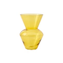 Pols Potten Vases | Vase Fat Neck Verre Jaune / O 25 X H 35 Cm - Pols Potten