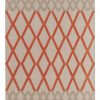 Gan Tapis | Tapis Sioux Kilim Tissu Blanc Orange / 170 X 240 Cm - Reversible - Gan