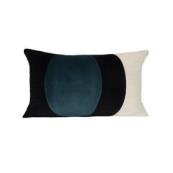 Maison Sarah Lavoine Deco Textile | Coussin Lune Tissu Bleu / Velours - 50 X 30 Cm - Maison Sarah Lavoine