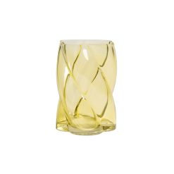 & klevering Vases | Vase Marshmallow Verre Jaune / O 13.5 X H 19,5 Cm - & Klevering