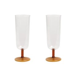 & klevering Verres | Flute A Champagne Mingle Verre Orange / Set De 2 - & Klevering