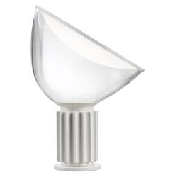 Flos Lampes De Table | Lampe De Table Taccia Led Verre Blanc / H 64,5 Cm - Castiglioni, 1962 - Flos