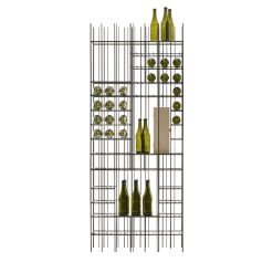 Mogg Autour Du Vin | Etagere A Vin Metrica A Wine Metal / 58 Bouteilles - L 78 X P 25 X H 190 Cm - Mogg