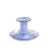 Hay Bougeoirs, Photophores | Bougeoir Flare Stripe Small Verre Bleu / H 7,5 Cm - Hay