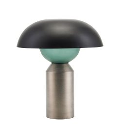 House Doctor Lampes De Table | Lampe De Table Little Fellow Bleu Noir Argent Metal - House Doctor