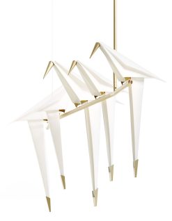 Moooi Suspensions | Suspension Perch Light Branch Led Metal Plastique / Oiseaux Mobiles - L 100 Cm - Moooi