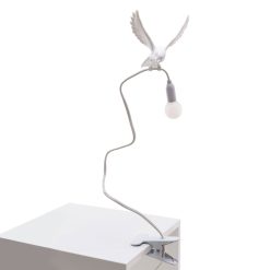 Seletti Lampes De Table | Spot A Pince Sparrow / Landing Plastique Blanc - Seletti